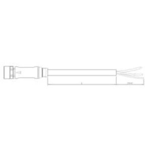Upravený zástrčkový konektor pro senzory - aktory TE Connectivity 1-2273005-1 zásuvka, rovná, 1.50 m, 1 ks