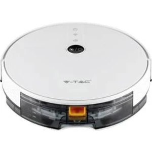 Čistící robot V-TAC VT-5555 white bílá s dálkovým ovládáním, ovládání aplikací, kompatibilní se systémem Amazon Alexa, kompatibilní s Google Home, hla