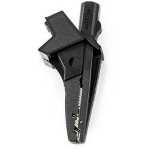 Banánkový konektor HT Instruments 5004-IECN, banánková zdířka , zásuvka 4 mm, konektor 4 mm, krokosvorka, CAT III 1000 V, černá