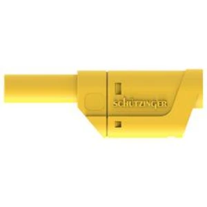 Bezpečnostní banánek 4 mm Schützinger DI SFK 8500 L Ni / AS / GE, žlutá, 1 ks