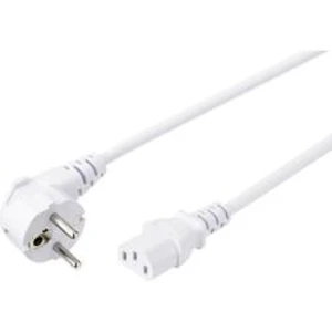 Síťový kabel s IEC zásuvkou Basetech BT-2300320, 2.00 m, bílá