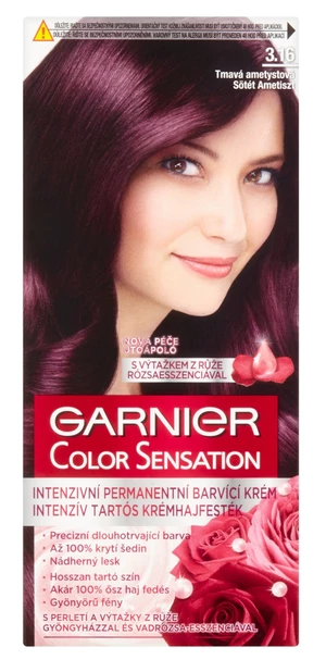 Permanentní barva Garnier Color Sensation 3.16 tmavá ametystová + dárek zdarma