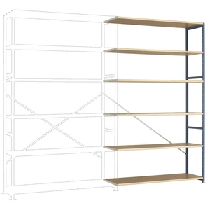 Manuflex RP1444.0001 prístavný modul regálu oddelenia 140 kg (š x v x h) 1470 x 2500 x 800 mm ocel práškovo lakované siv