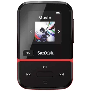 SanDisk Clip Sport Go MP3 prehrávač 16 GB červená upevňovací klip, FM rádio