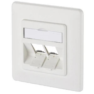 Metz Connect 1309151002-E sieťová zásuvka pod omietku panel s čelnou doskou a rámčekom neopatrené špecifikáciou 2 porty