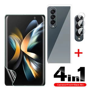 4in1 Front Back Hydrogel Film For Samsung Galaxy Z Fold 4 Screen Protector Not Glass For Samsung Z Fold2 Fold3 5G Camera Glass
