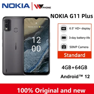 Nokia G11 Plus smartphone 4G 6.5”HD display Android 12 4GB 64GB 3 day battery life 50 MP AI camera with 90 Hz refresh rate phone