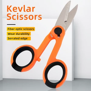 KELUSHI Fiber Optic Kevlar Cutter /Kavlar Scissor /Stripper/ fiber optic pigtail jumper tools kevlar slip-resistant scissors