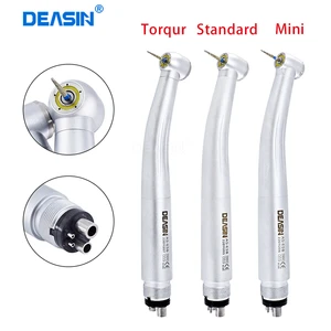 DEASIN Dental E-generator Shadowless Ring LED High Speed Ceramic Mini/Standard / Torque Handpiece with 5 Water Sprays 2/4 Holes