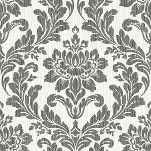 Galois Black Damask Wallpaper