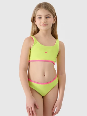 Dívčí dvoudílné plavky - zelené/růžové
