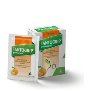 TANTOGRIP pomeranč 600 mg/10 mg 10 rozpustných sáčků