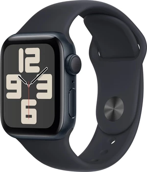 Apple Apple Watch SE (2023) GPS 44mm sportovní silikonový řemínek temně inkoustový M/L