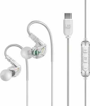MEE audio M6 Sport USB-C Clear Slúchadlá za uši