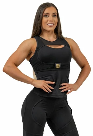 Nebbia Compression Top INTENSE Ultra Black/Gold M Fitness spodní prádlo