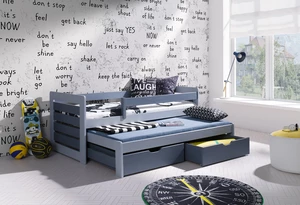 Dětská postel Troy, 80x180cm, šedá