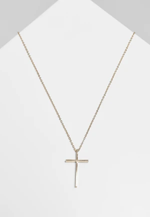 Large Gold Basic Cross Necklace