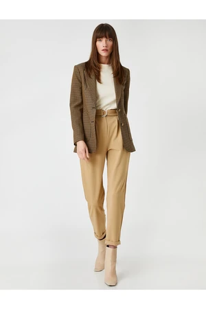 Koton Belted Carrot Trousers