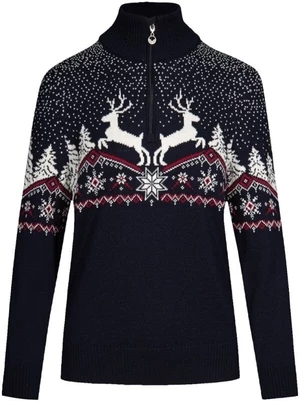 Dale of Norway Dale Christmas Womens Navy/Off White/Redrose S Pull-over