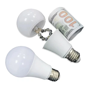 Plastic Light Bulb Money Storage Tanks NEW Stash Can Diversion Secret Compartment Safe Container Home