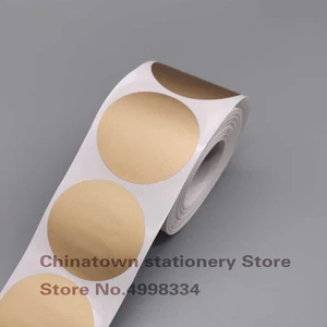 500pcs 40mm*40 Round Gold Color Scratch Off Stickers For Tickets Promotional Games Favors