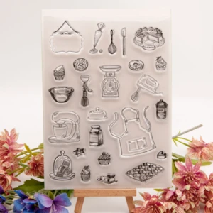 14.5*20cm Pastry Tools Stamps Rubber Transparent Silicone Seal DIY Hand Account Scrapbooking Journal Decoration Crafts Stencils