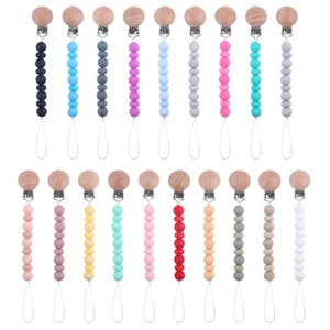 Silicone Pacifier Clip BPA Free Pacifier Holder for Baby Boy- & Girl Best Newborn Shower Gift Length 23cm/9-inch Durable G99C