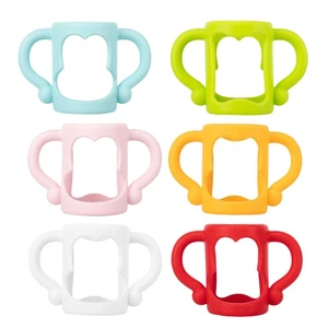 Feeding Bottle Handle Silicone Grip Bottle Holder Teach Babies To Hold Their Own Bottle Bottle Holder Help Baby Transition From