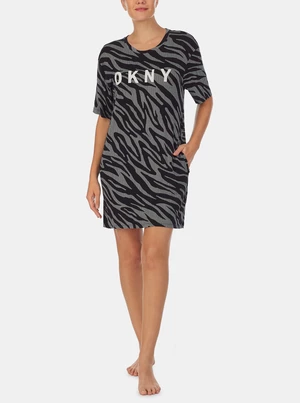 Black-grey patterned DKNY nightgown