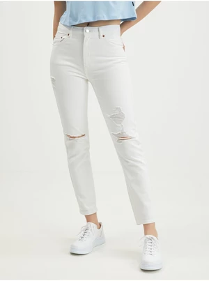 White slim fit jeans with torn effect TALLY WEiJL - Women