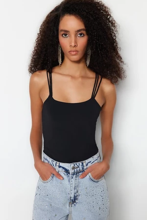 Trendyol Black Knitted Snaps Connect Body