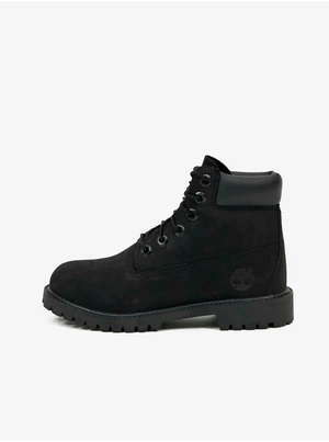 Black Boys Ankle Leather Boots Timberland 6 In Premium WP Boot - Boys