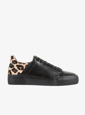 Black Women's Patterned Leather Sneakers Högl Blade - Women