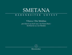 Bedřich Smetana Vltava pro klavír na čtyři ruce - symfonická báseň z cyklu Má vlast Music Book Partitura para pianos