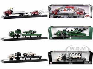 Auto Haulers Set of 3 Trucks Release 51 Limited Edition to 8400 pieces Worldwide 1/64 Diecast Model Cars by M2 Machines