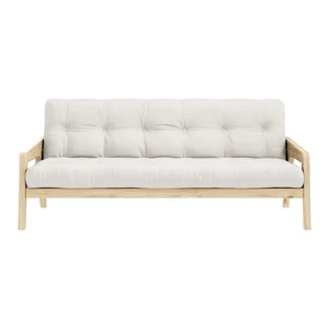 Variabilná rozkladacia pohovka s futónom v bielej farbe Karup Design Grab Natural/Natural