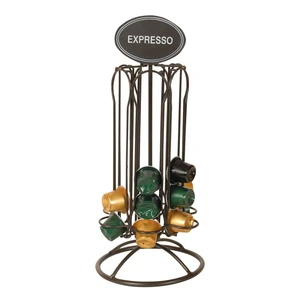 Kovový stojan na kávové kapsule Antic Line Espresso, výška 33 cm