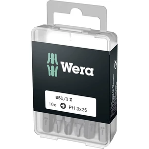 Wera 851/1 Z DIY SiS 05072402001 krížový bit PH 3 nástrojová ocel legované, vysoko pevné D 6.3 10 ks