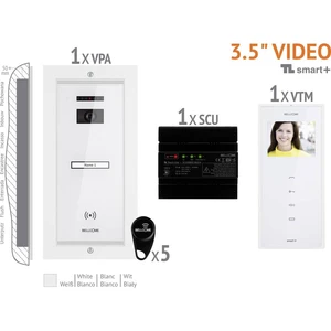 Bellcome VKM.P1FR.T3S4.BLW04 domové videotelefón káblový kompletný set pre 1 domácnosť biela