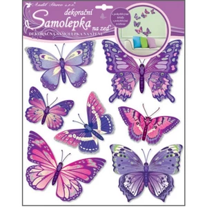 Anděl Samolepky na Zeď Motýli fialoví 30,5 x 30,5 cm