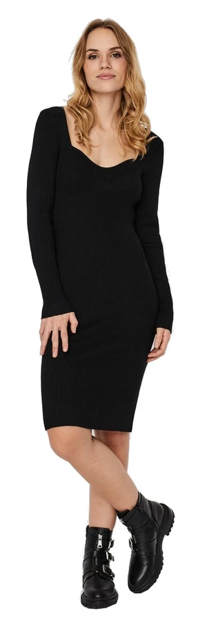Vero Moda Dámské šaty VMWILLOW Slim Fit 10250951 Black L