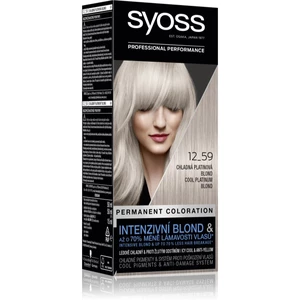 Syoss Cool Blonds permanentná farba na vlasy odtieň 12-59 Cool platinum blond