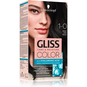 Schwarzkopf Gliss Color permanentná farba na vlasy odtieň 1-0 Deep Black