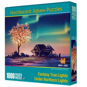 Wood Luminous Puzzle Adult Children Decompression Leisure Jigsaw Puzzle Toy Educational School Supplies 1000 Pcs