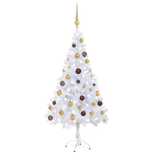 1.2m Christmas Tree Artificial Holiday Christmas 230 Branches with 150 Warm LED Lights for Home, Office, Party Decoratio