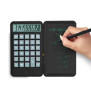 NEWYES Desktop Calculator with Portable LCD Handwriting Screen Writing Tablet 12-digit Display Repeated Writing Primary