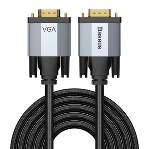 Baseus 15 Pin 1080P HD Male to Male VGA To VGA Adapter Cable For Projector Monitor Computer PC TV VGA