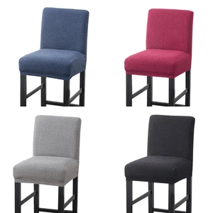 Dining Room Chair Seat Covers Slip Stretch Wedding Banquet Party Removable Stretch Polar Fleece Twill Bar Stool Chair Co