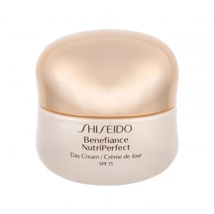 Shiseido Benefiance NutriPerfect SPF15 50 ml denný pleťový krém pre ženy poškodená krabička na veľmi suchú pleť; proti vráskam; na rozjasnenie pleti