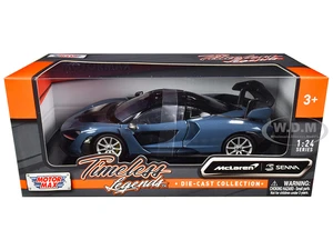 McLaren Senna Gray Metallic and Black "Timeless Legends" 1/24 Diecast Model Car by Motormax